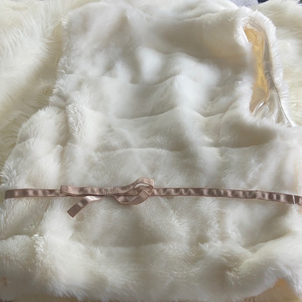Elegant White Faux Fur Robe
